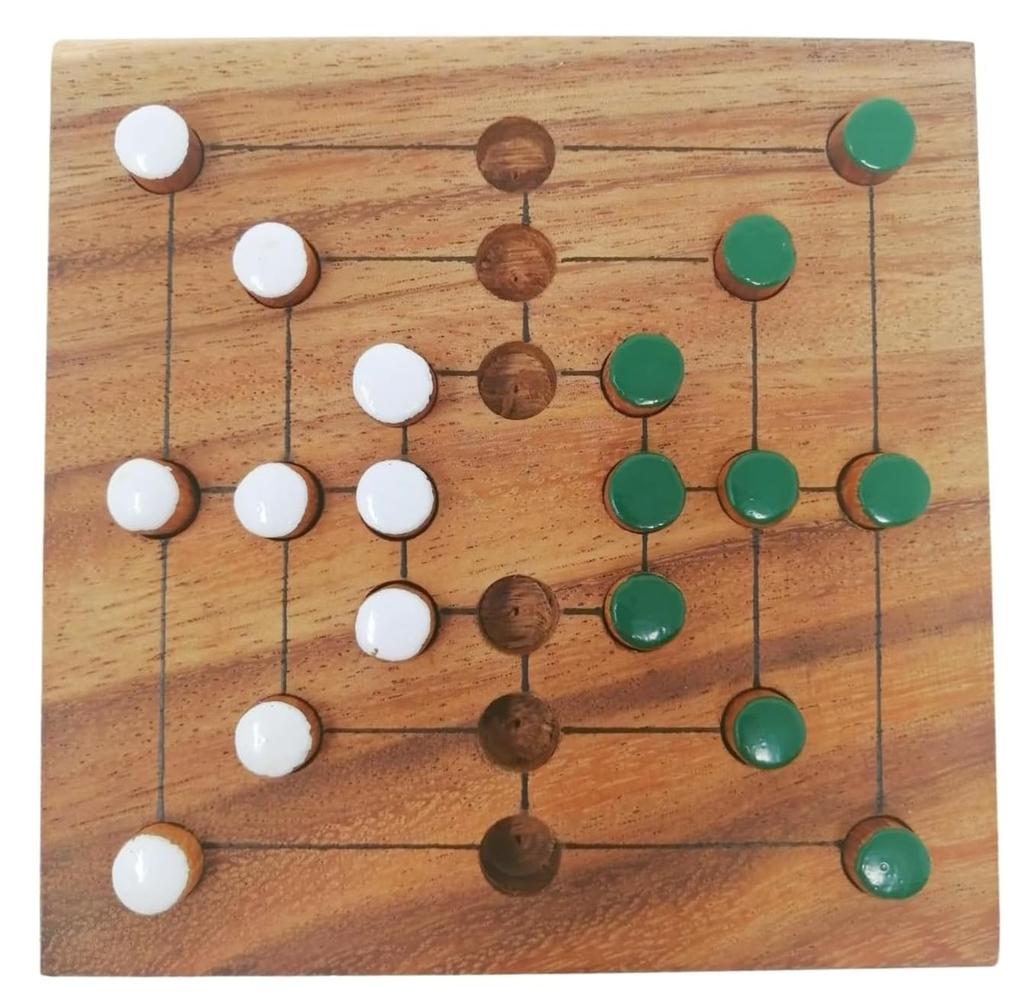 KINOKINO Nine Men's Morris Wooden Board Game