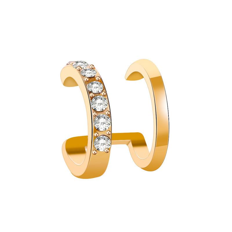 Мода Изысканный Декор Стразами Кафф для Уха Серьга для Женщины Ухо Лето Новое Поступление Рождественское Ювелирное Украшение Подарок