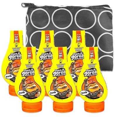Graydon hall Hall Мужской гель для волос Moco De Gilla de Gila Набор Mini Moco De Gorilla Punk Включает 6 флаконов дорожного размера по 85 г 3 унции Дорожная сумка | Sn