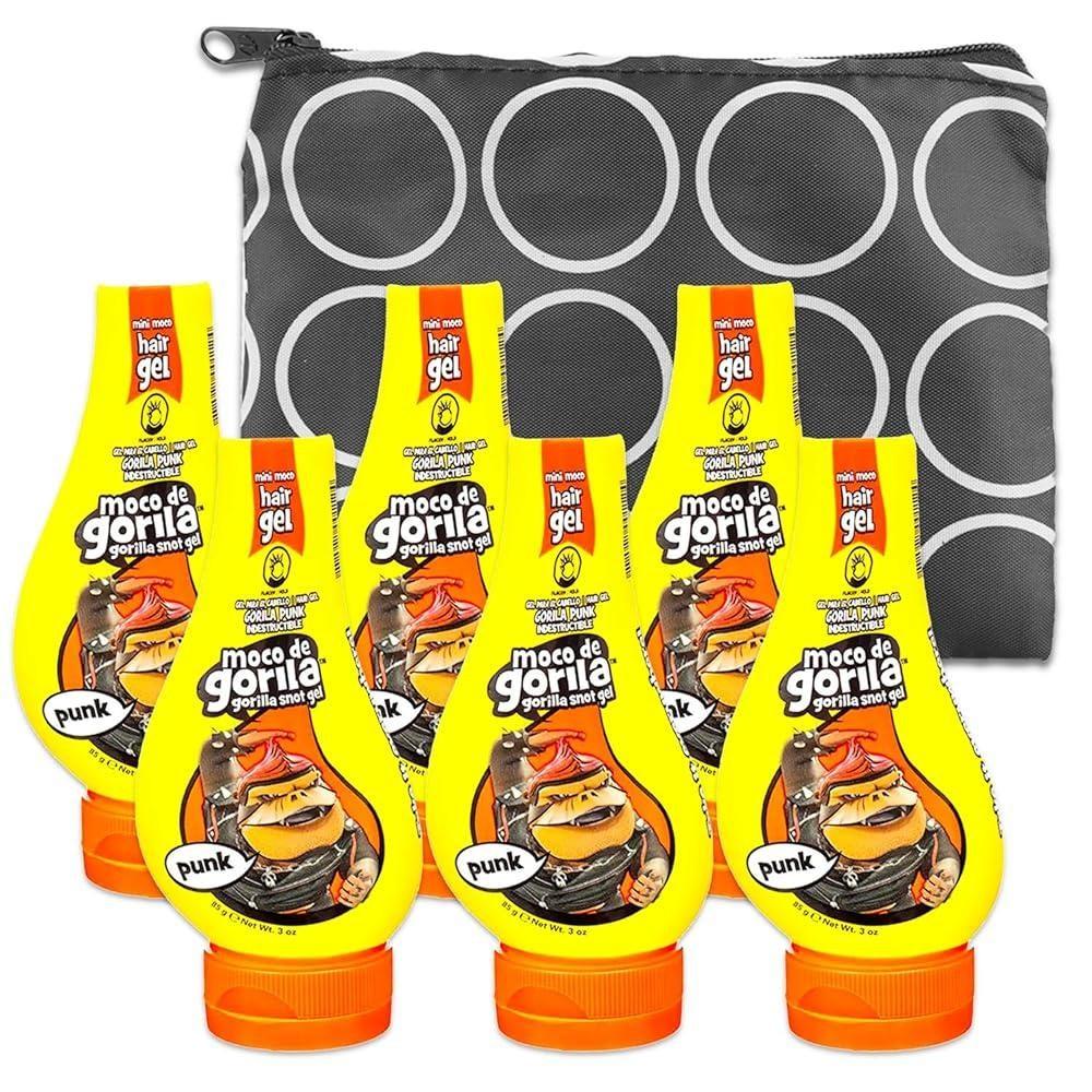 Graydon hall Hall Мужской гель для волос Moco De Gilla de Gila Набор Mini Moco De Gorilla Punk Включает 6 флаконов дорожного размера по 85 г 3 унции Дорожная сумка | Sn