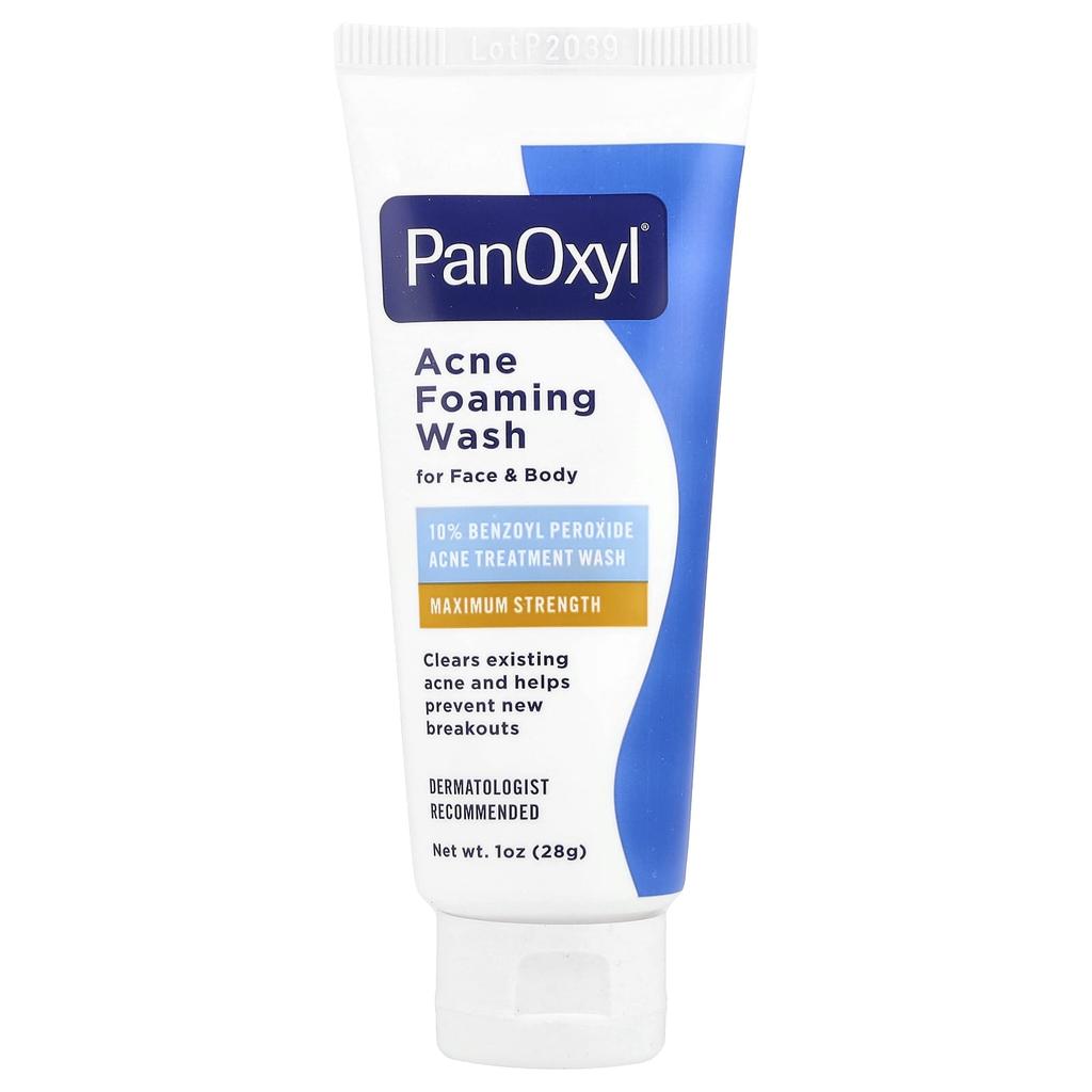 PanOxyl Acne Foaming Wash, Maximum Strength, 28g (1oz)