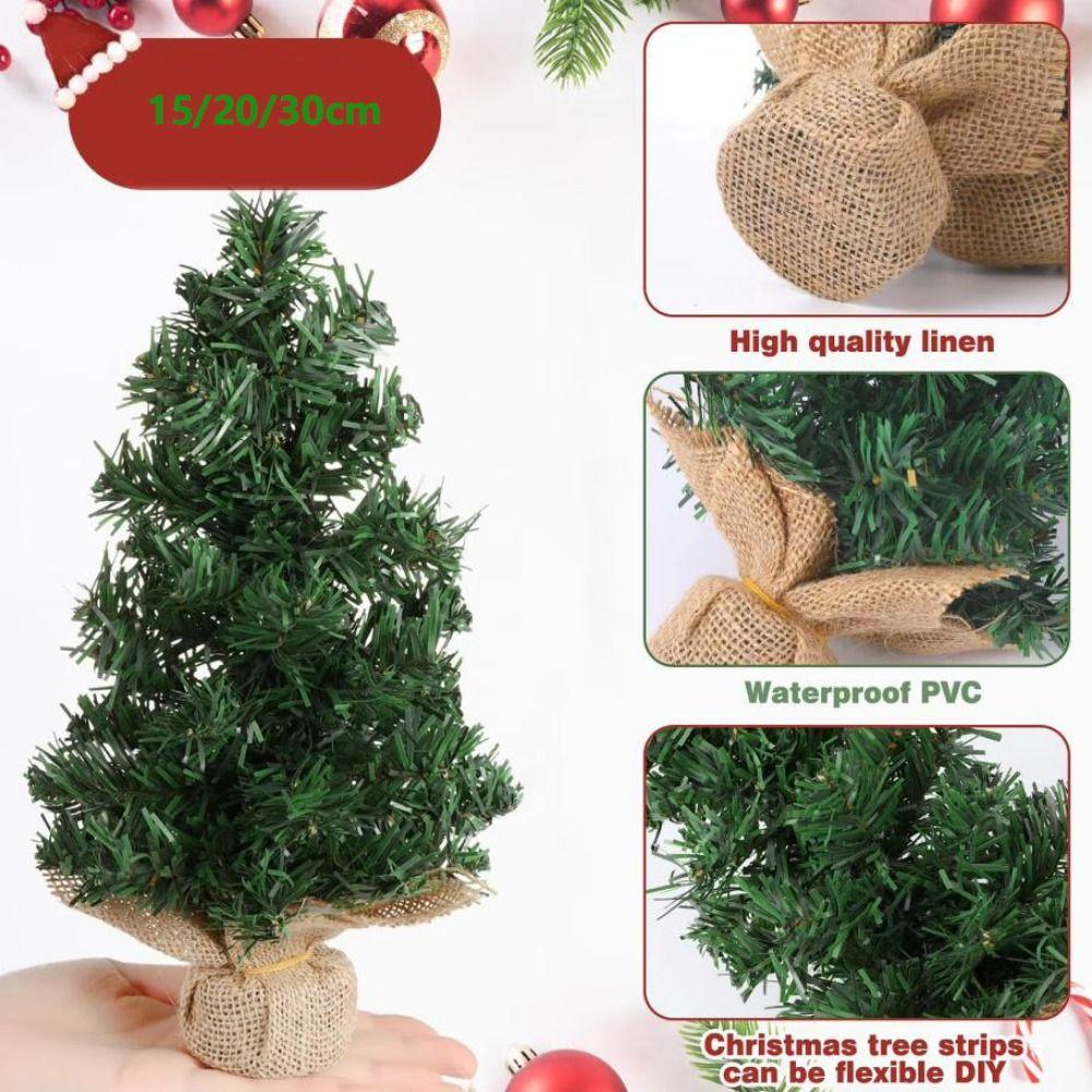 Plastic Artificial Christmas Tree 15/20/30cm DIY Small Desktop Decorative Desktop Fake Pine
