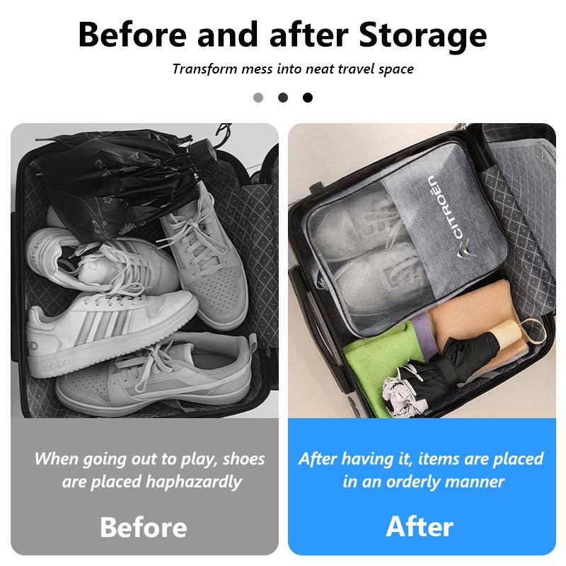 KDXF2 Dustproof Oxford Folding Shoes Storage Bag Travel Organizer Pouch For Citroen Jumper Celysee Cactus Picasso Aircross Saxo Grand