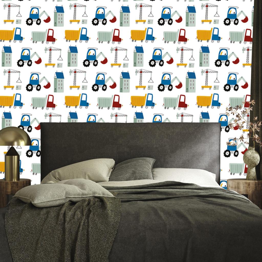 Excavator wallpaper for living room and bedroom 50x1000