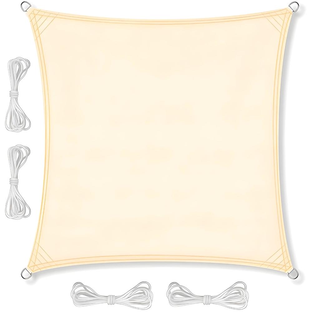 Garden sun sail waterproof shade balcony terrace beige 4m