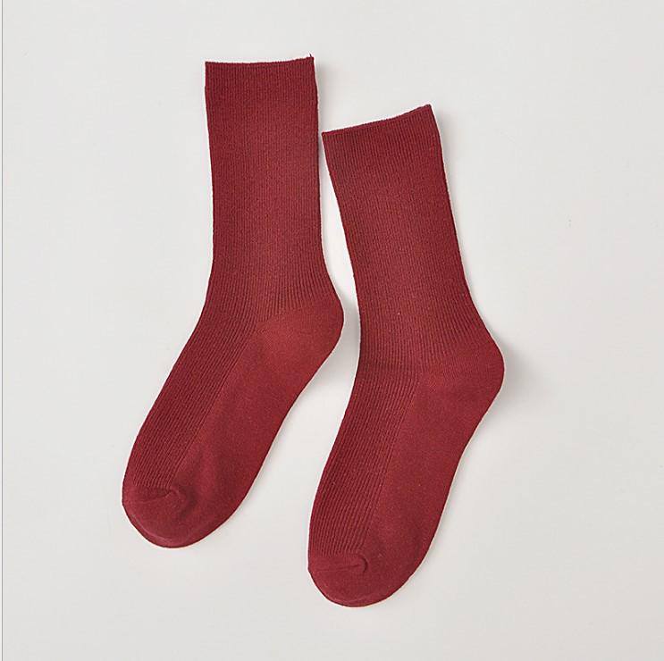 Женские хлопковые носки с рюшами в корейском стиле - Пастельные гольфы до середины икры, летняя мода