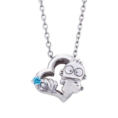 Ожерелье HANGYODON 40 см Sanrio Characters Open Heart Seashell Shell Hapidanbui из хирургической нержавеющей стали 925 пробы с кубическим цирконием и родиевым покрытием