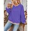 Simple Home Leisure New, Striped Pattern Round Neck Trend Long Sleeve, Pullover Color T-shirt