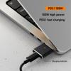 Адаптер для зарядки 100 Вт USB C на магнитный 3-контактный с LED-индикатором, конвертер быстрой зарядки PD3.1 5A 20V для MacBook Pro/Air 2025-2025