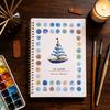 Книга-раскраска акварелью Пошаговое руководство Смешивание цветов Смешивание Иллюстрации Животные Цветы Выпечка Книга-раскраска