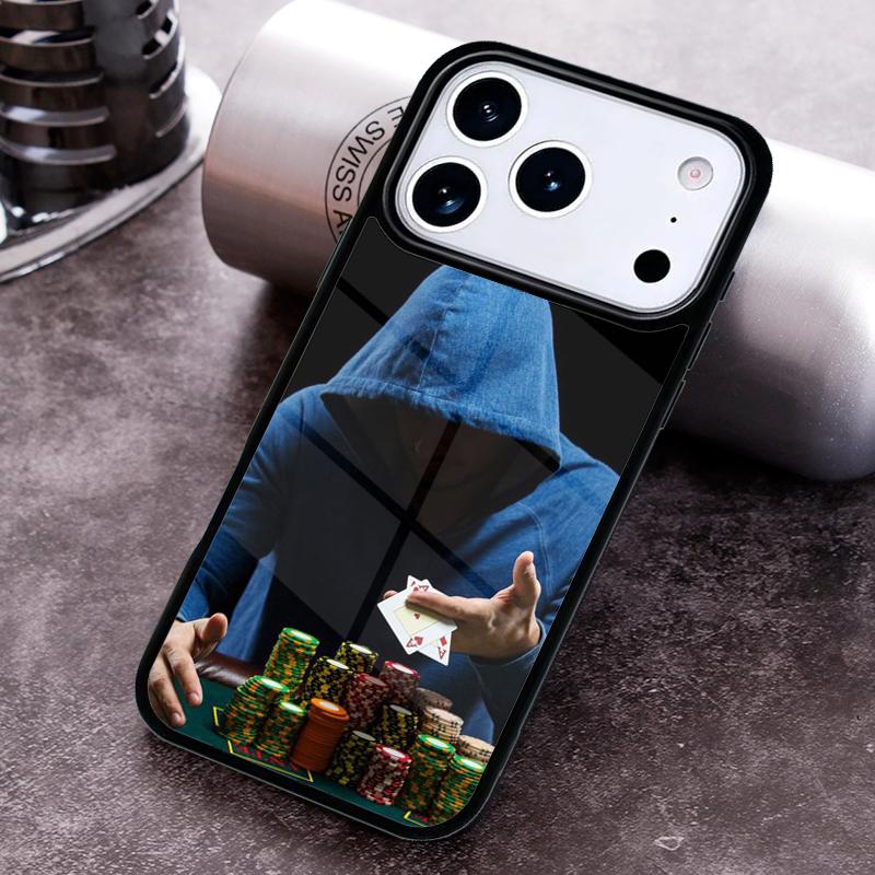 Чехол-бампер для iPhone 17 16 15 Pro Max Air 14 13 12 11 Plus с рисунком в стиле казино Покер, ударопрочный