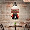 Винтажный черный кот Кофе Постер, Саркастическая цитата «Проверь мой счетчик пофигизма», Металлическое настенное искусство для дома