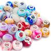 12/30/60 шт. европейские бусины-разделители Lampwork с большими отверстиями, ассорти из европейских бусин для рукоделия, разноцветные для самостоятельного изготовления ожерелий, браслетов, ювелирных изделий