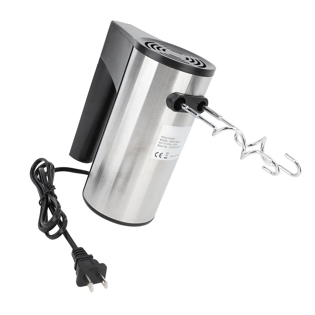 Hand Mixer 500W 5 Speed Turbine Boost Stainless Steel Kitchen Electric Handheld Food Beater for Whip