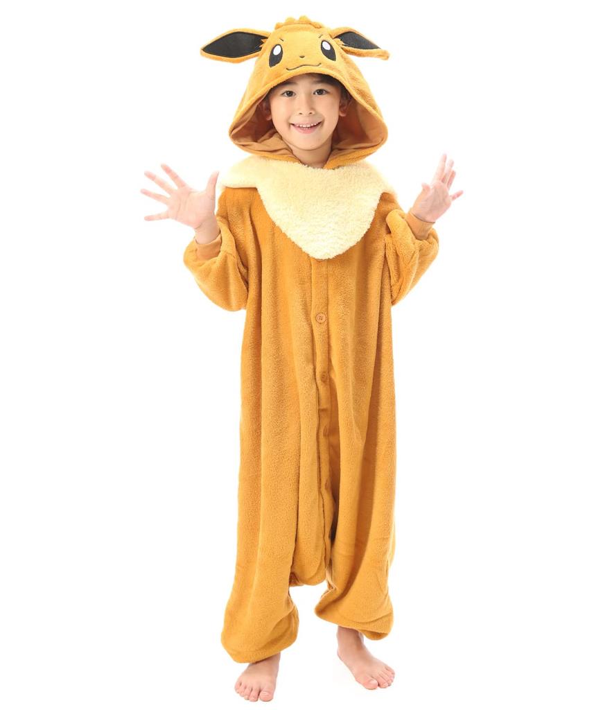SAZAC Character Fleece Kigurumi Pokémon Eevee for Children, 110cm