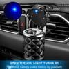 LED Light Alloy Ashtray Aluminum Cup Smokeless Car Ashtray Flame Retardant Auto Parts Car Portable Universal Ashtray Belt