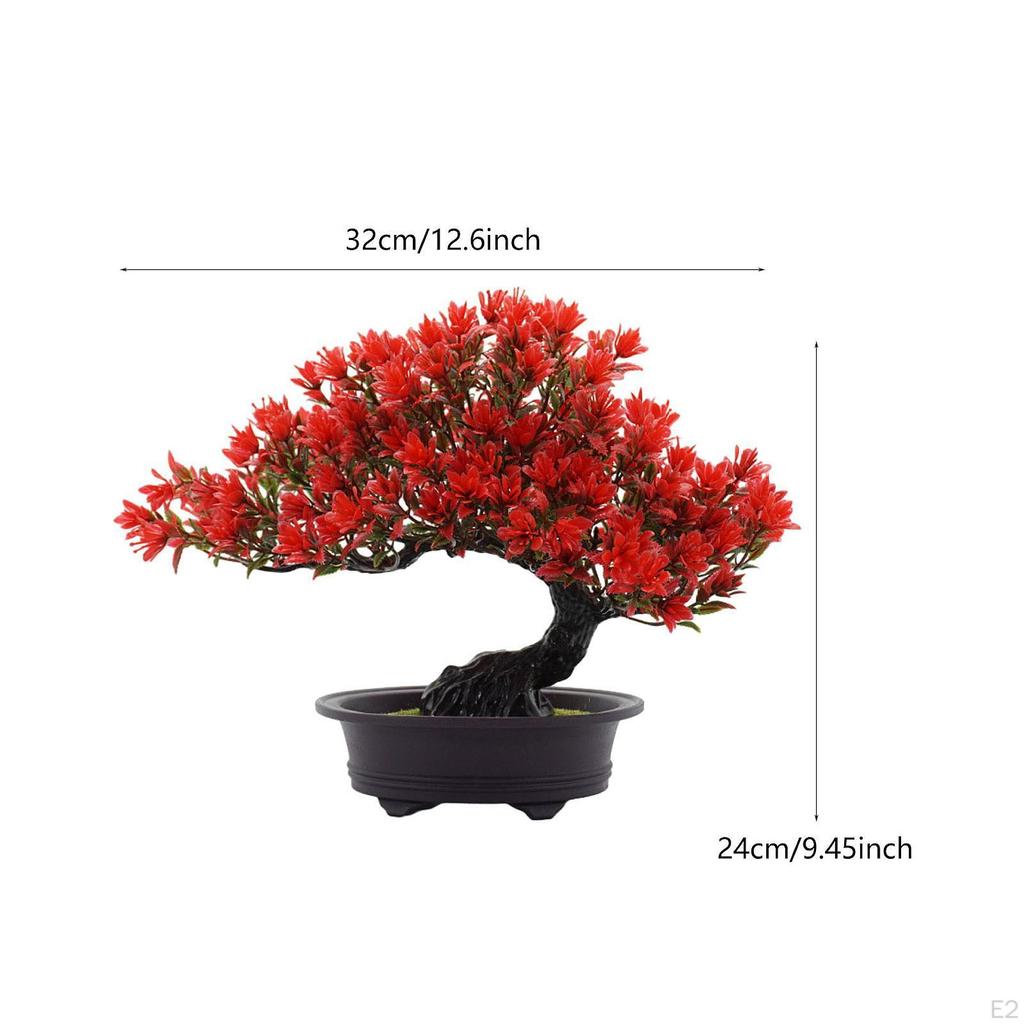 Artificial Bonsai Tree As Decorative Piece, Realistic Faux Plant for Windowsill And Office