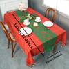Classic Red Green Lace Christmas Table Runner Hollow Out Flower Table Decoration Wedding Party Festival Decor Tablecloth