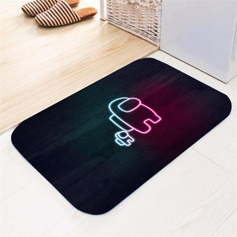 Game Among Us Flannel Mat Home Bath Bathroom Nonslip Carpet Rug Floor Decor