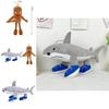 Soft Shark Stuffed Animal Plushie With Pp Cotton Filling Short Fur For Children