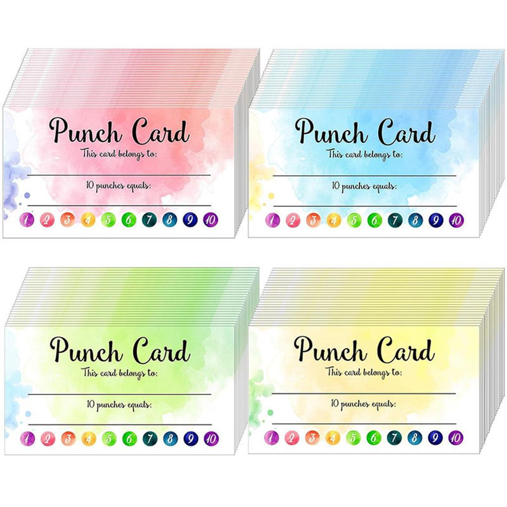 50pcs Punch Cards, My Reward Cards for Student, Home Behavior Incentive, Loyalty Cards Flower Punch Cards