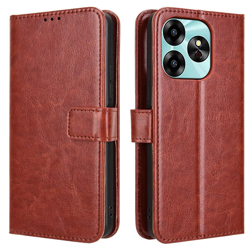 Для Umidigi G6 Чехол Кожаный бумажник с текстурой Crazy Horse Чехол для телефона со шнурком