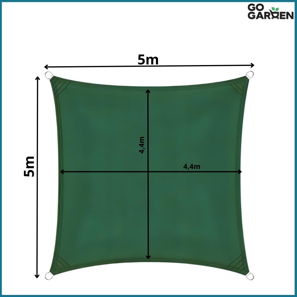 Sail Canopy Shade UV Protection Material For Garden Green 3X2
