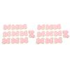 20 Pcs Bows Iron On Patches Fashion Pink Cute DIY Bow Sewing Embroidery Chenille Patches for Backpacks Clothing Jackets