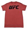 Мужская футболка UFC с черным принтом на красном меланжевом фоне MMA Новая S, M, L, XL