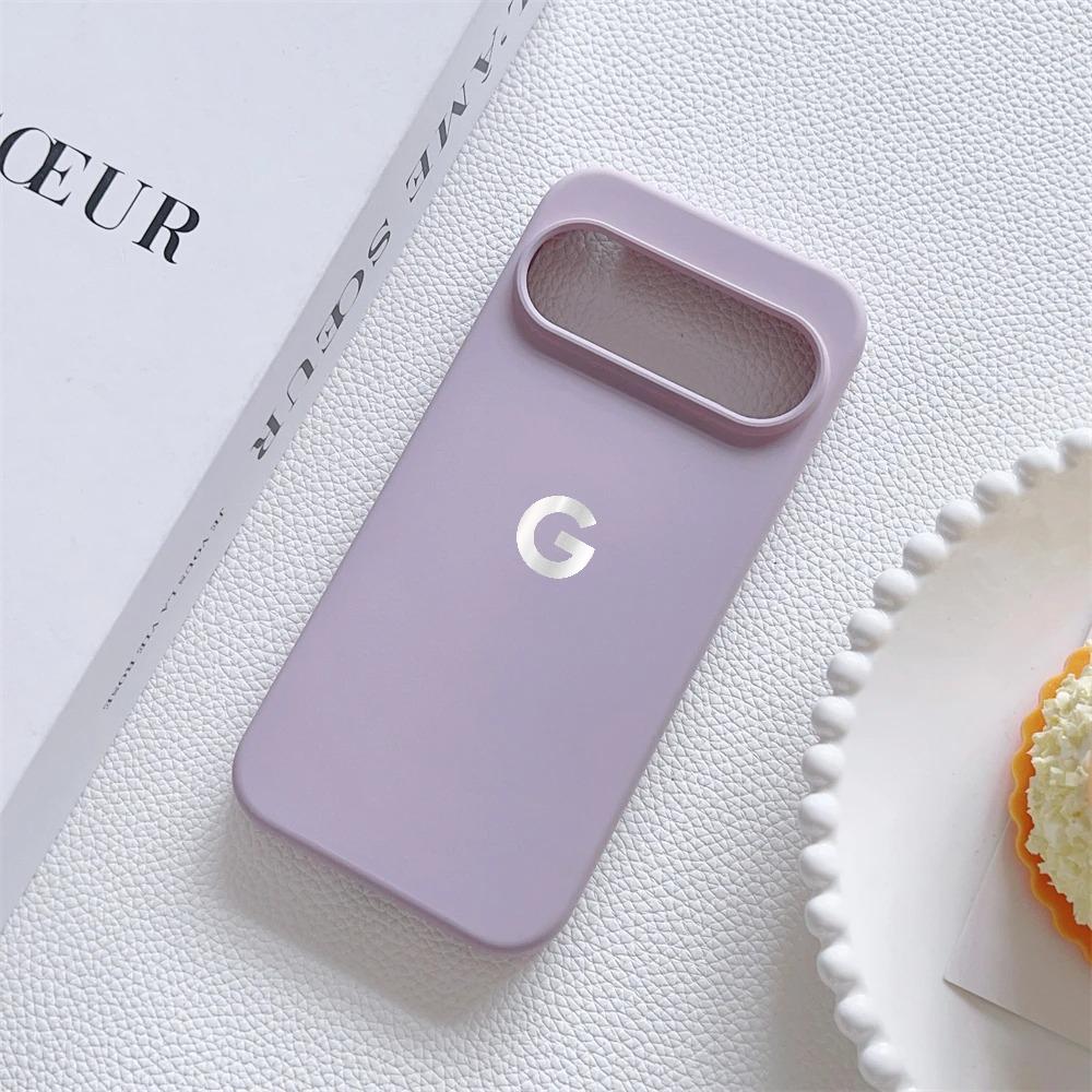 Жидкий силиконовый однотонный мягкий чехол для телефона для Google Pixel 10 9 Pro XL 9 8 7 6 A Беспроводное зарядное устройство Ударопрочный Защита Задняя крышка