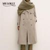 MIEGOFCE 2024 Новый женский тренчкот Повседневный Ветровка Двубортный Длинные ветровки Длинный рукав Модная весенняя верхняя одежда F25002
