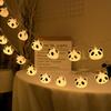 LED Panda Head String Lights - Children's Room Decoration, Colored Night Light