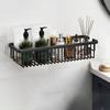Wall Mounted Bathroom Storage Rack Black/White Kitchen Sponge Holder Cosmetics Storage Rack  Sink