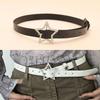Rhinestone Star Buckle Women's Belt PU Leather Waist Chain Dress Shirt Decoration  Y2K Girls