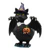 Halloween Ornament Pumpkin King Cat Duck Black Cat In Pumpkin Angry Expression