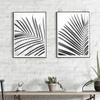Плакат с пальмовыми листьями, скандинавский растительный арт-принт, черно-белая минималистская картина на холсте, современная настенная картина для гостиной, домашний декор