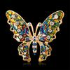 Butterfly Brooch Pin with Sparkling Rhinestones Rustproof Anti-oxidation Decorative Brooch Stylish Accessory Pin Jewelry Gift