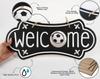 Inkdotpot Welcome Sign Front Door Decorations Hanging Rustic Wood Seasonal Holiday Ornaments Housewarming GiftWall Hanging 18" Inches