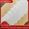 Classic Floral Lace Embroidery and Hollow Wave Cotton Cloth