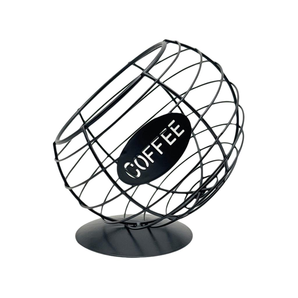 Корзина для хранения фруктов Iron Art, большая емкость, органайзер для кофейных капсул, диспенсер для капсул эспрессо для кухонной столешницы