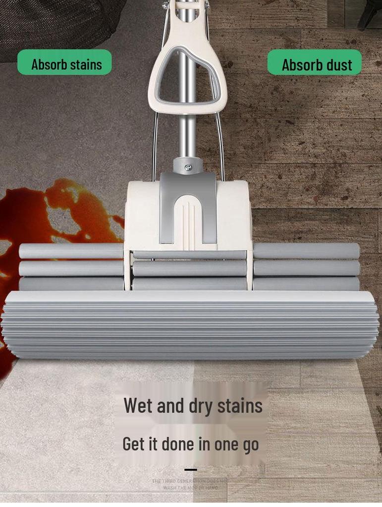 2025 Безручный Большой Напольный Швабра-Моп из Нержавеющей Стали с PVA Впитывающим Покрытием