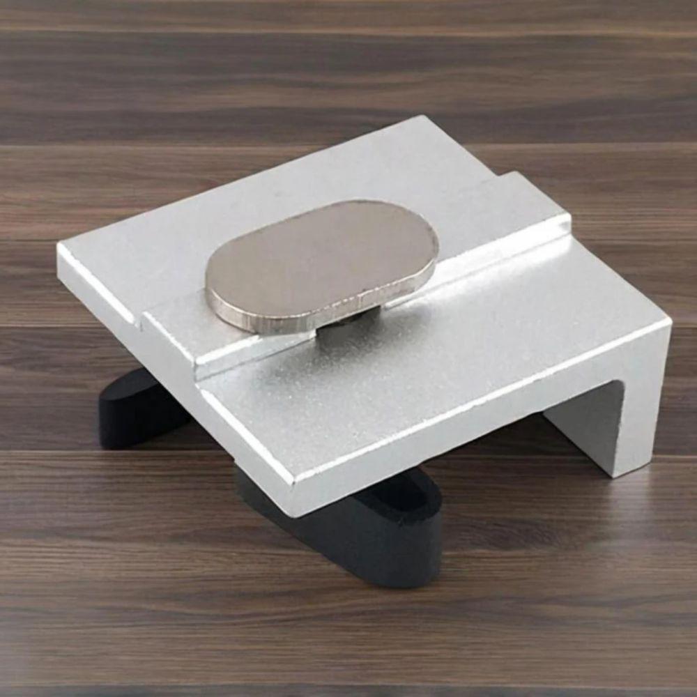 4 Pcs Set T Track Stop Block Silver Color Inline Design Bi-Directional Stop T-Track System With Knobs Short Stop Kit