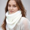 Fashion Ladies Solid Color Knitting Scarf Winter Warm Necklace Scarf for Women Clothing Accessories Female Scarves 47*27cm