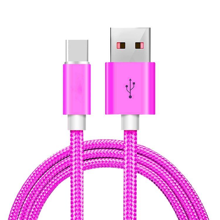 High Quality 2A Durable Braided Fast Charging Pure Copper Micro-USB Type-C Data Cable 1m/2m for Computer & Printer