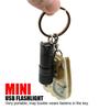 Portable Mini Pocket LED Flashlight USB Rechargeable Waterproof White Light Keychain Torch Super Small Lanterna + 10180 Battery