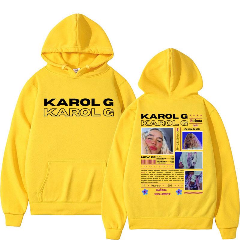 Певица Karol G Bichota Y2k Худи Хип-хоп Manana Sera Bonito Спортивный костюм Мужчины Женщины Повседневный Харадзюку Свободный Теплый
