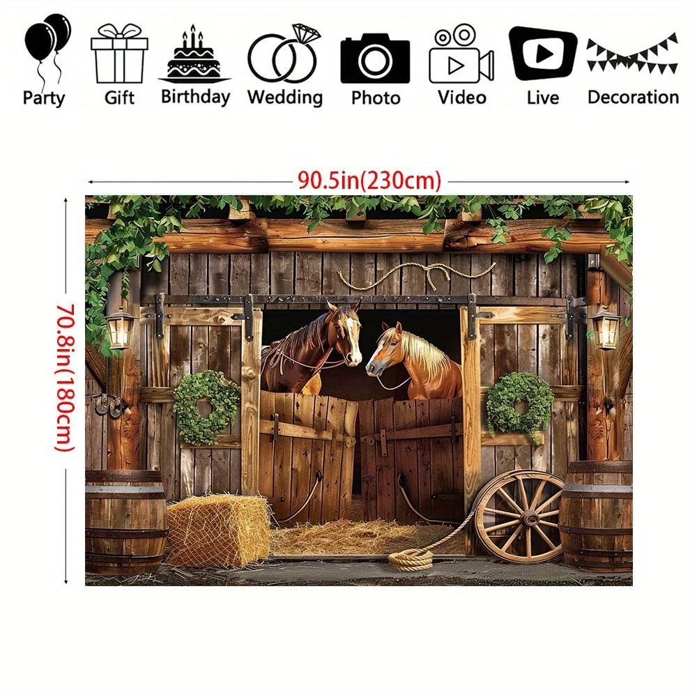 West Texas cowboy horse barn decoration background cloth, party decoration background photo props