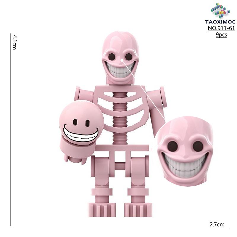 Colorful Articulated Skeleton MOC Building Blocks Horror Game Creative Verity Mini Plastic Dolls Model Toy Collectible Gift Fans
