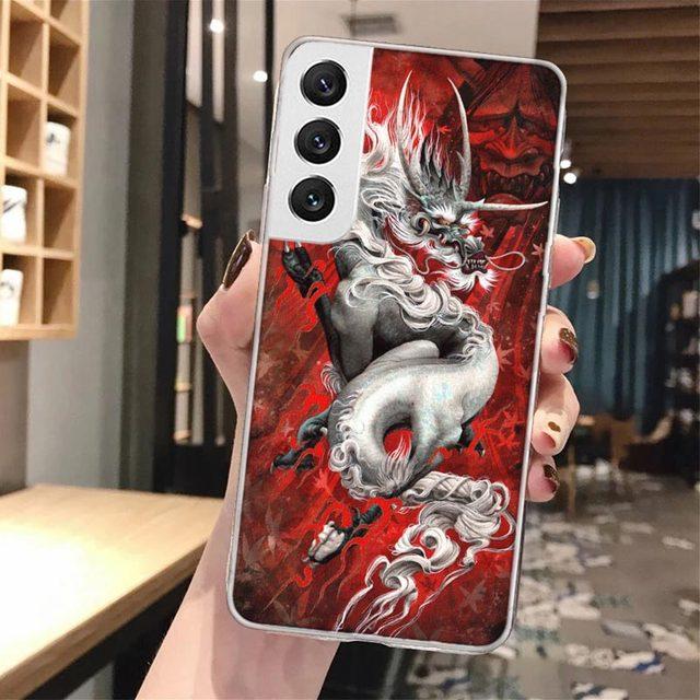 Крутой мягкий чехол с татуировкой азиатских драконов и животных для Samsung Galaxy S23 S22 Ultra S21 Plus S20 Fe S10 Lite S9 S8 + S10e S7 Edge