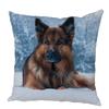 Персиковый кожаный чехол для подушки Подушка с изображением овчарки Домашнее животное Животное Подходит для детской комнаты